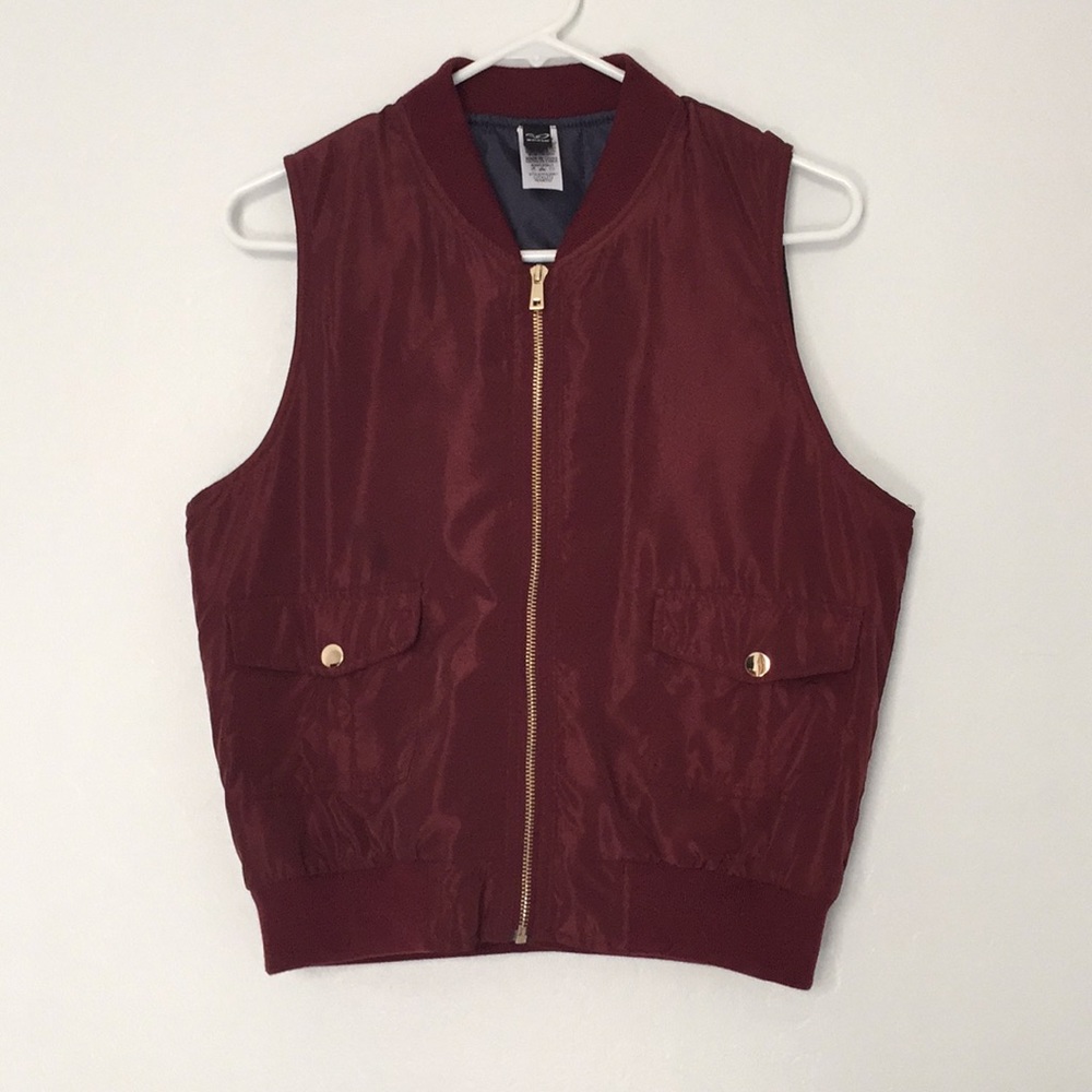 Burgundy vest